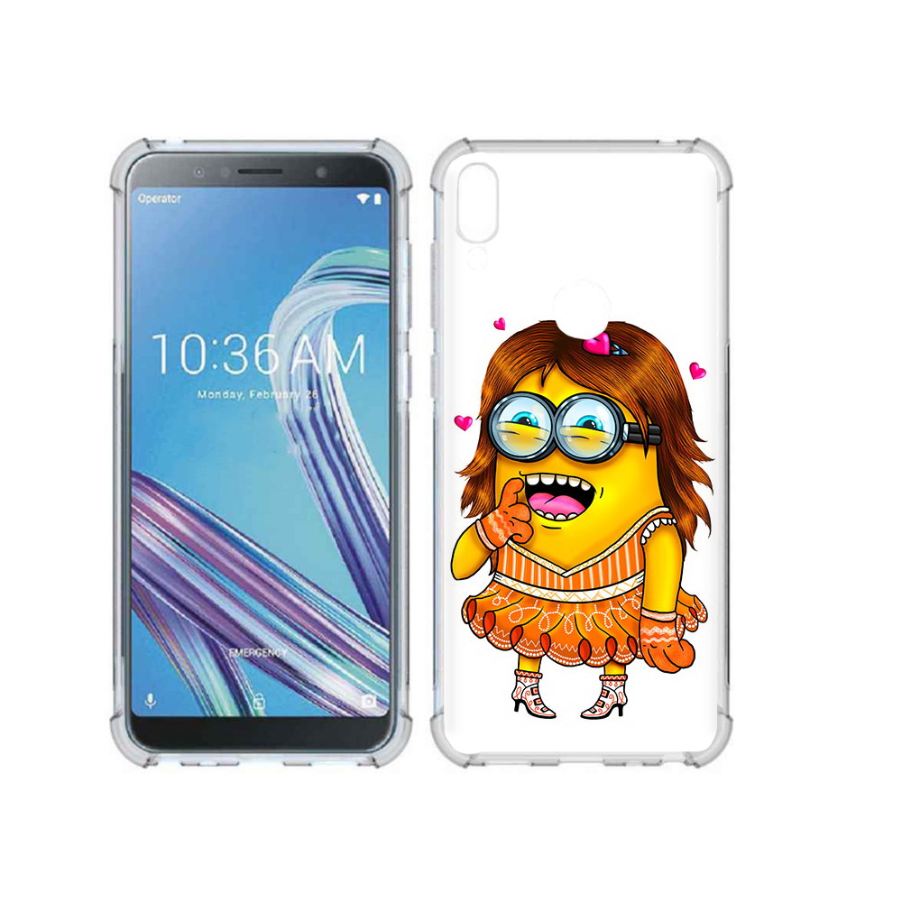 

Чехол MyPads Tocco для Asus ZenFone Max Pro (ZB602KL) Миньон девочка, Прозрачный, Tocco