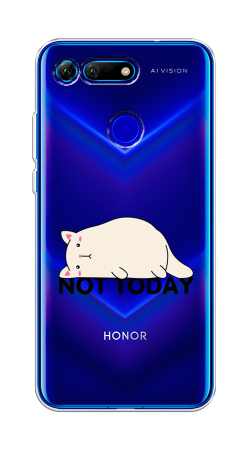 

Чехол на Honor V20 "Cat not today", Белый;розовый;черный, 67350-1