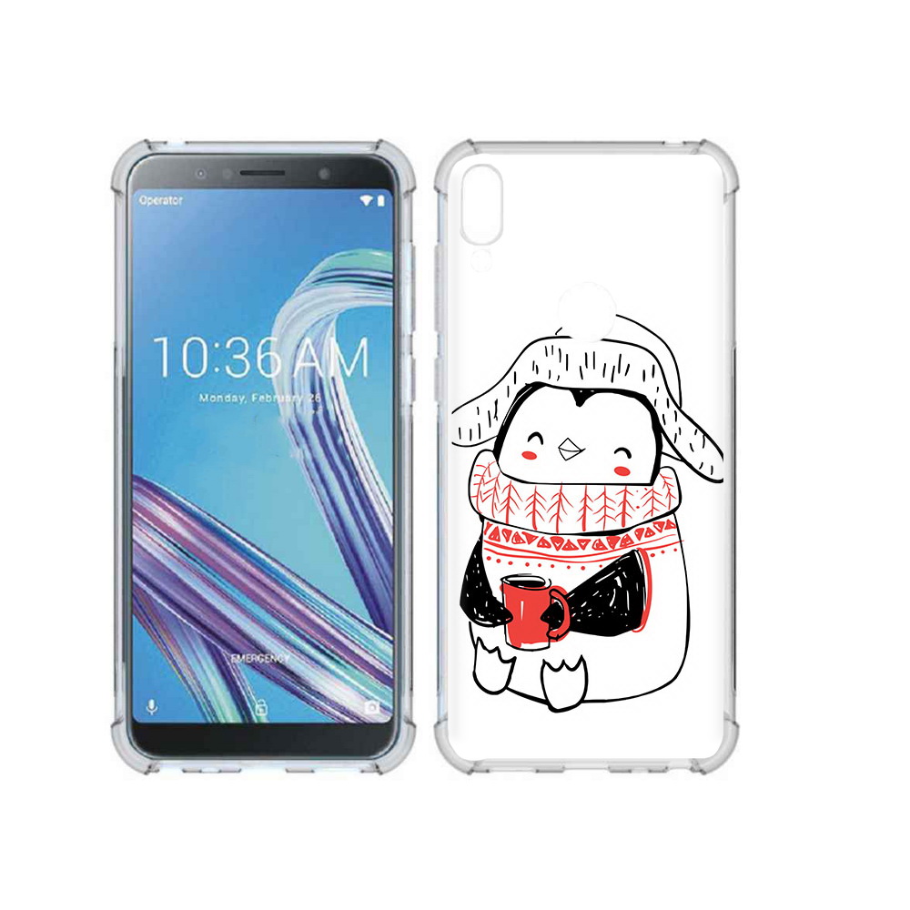 

Чехол MyPads Tocco для Asus ZenFone Max Pro (ZB602KL) Милый пингвин, Прозрачный, Tocco