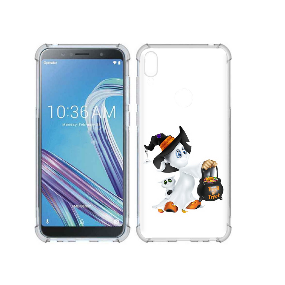 

Чехол MyPads Tocco для Asus ZenFone Max Pro (ZB602KL) Маленький призрак, Прозрачный, Tocco