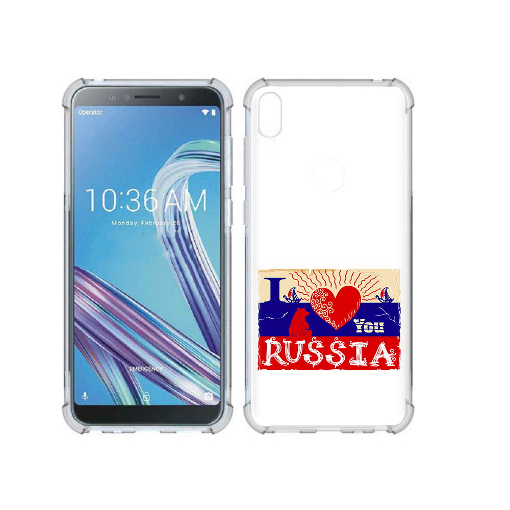 

Чехол MyPads Tocco для Asus ZenFone Max Pro (ZB602KL) Люблю Россию, Прозрачный, Tocco