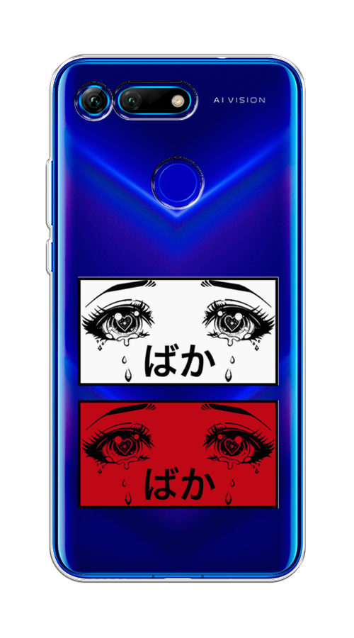 

Чехол на Honor V20 "Красные глаза манга", Бордовый;белый;черный, 67350-4
