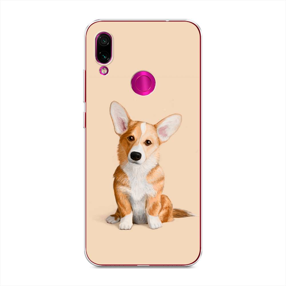 

Чехол на Xiaomi Redmi Note 7 "Грустный Корги", Коричневый;бежевый, 34750-1