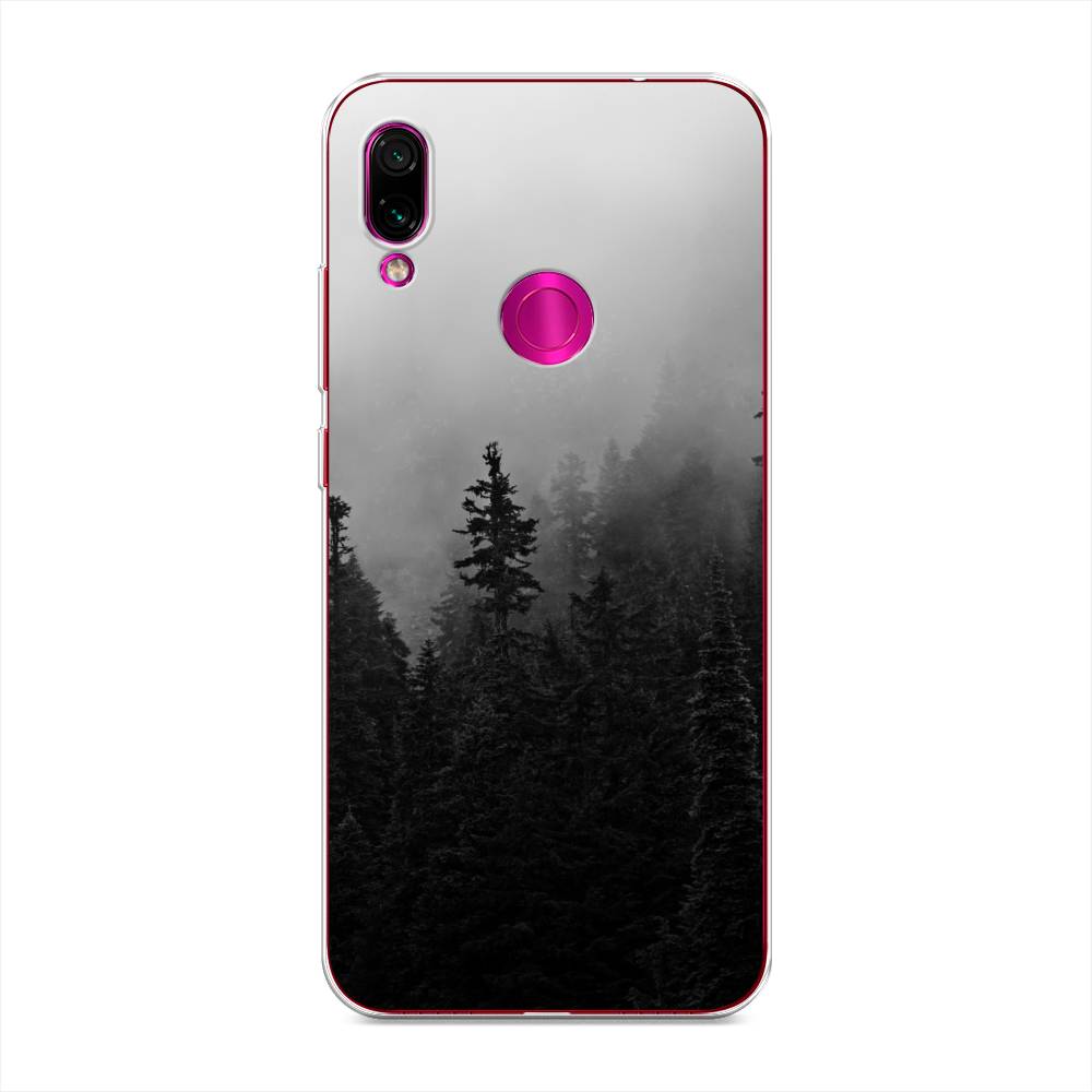

Чехол на Xiaomi Redmi Note 7 "Туманный лес", Серый;черный, 34750-2