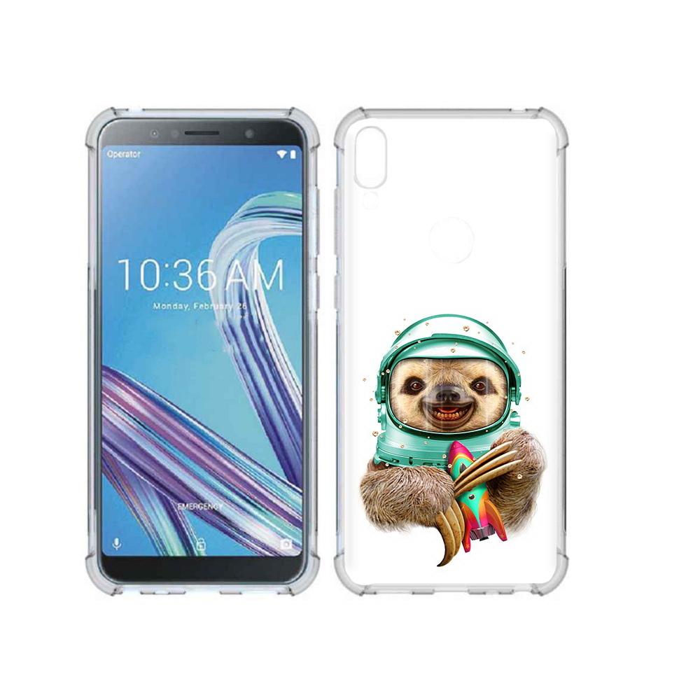 Чехол MyPads Tocco для Asus ZenFone Max Pro (ZB602KL) Ленивец астронавт