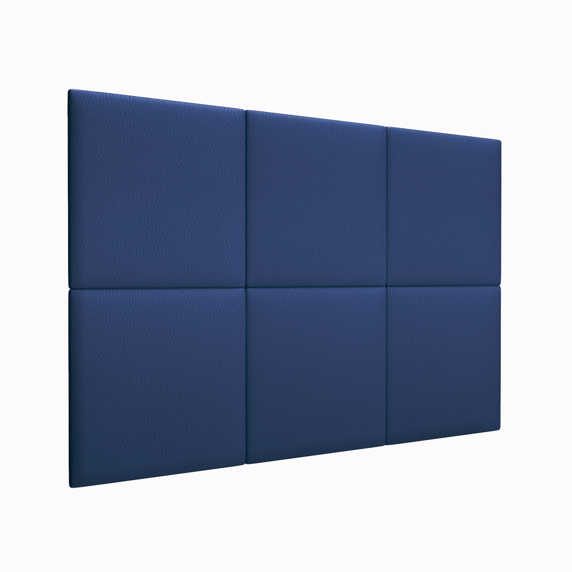 Мягкие стеновые панели Eco Leather Blue 50х50 см 2 шт.