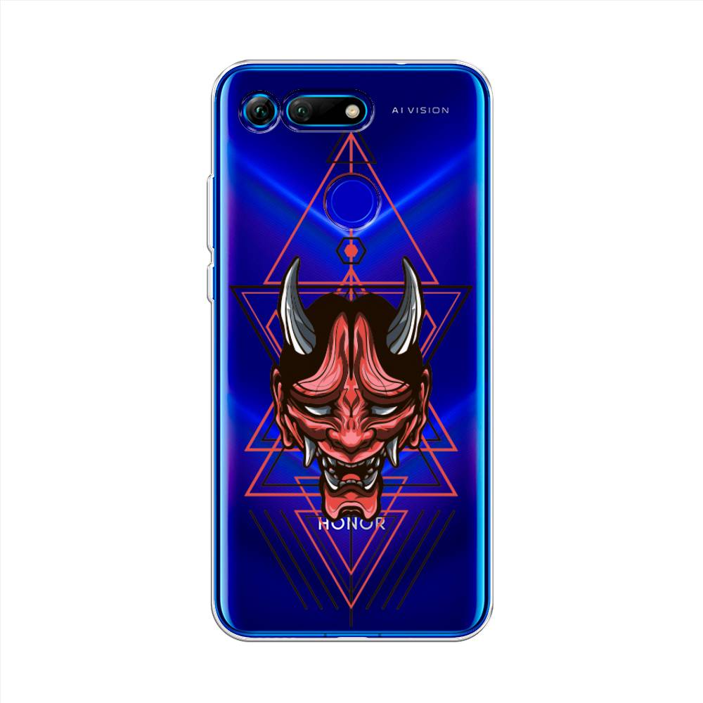 

Чехол на Honor V20 "Hanya Oni mask", Серый;красный;черный, 67350-4
