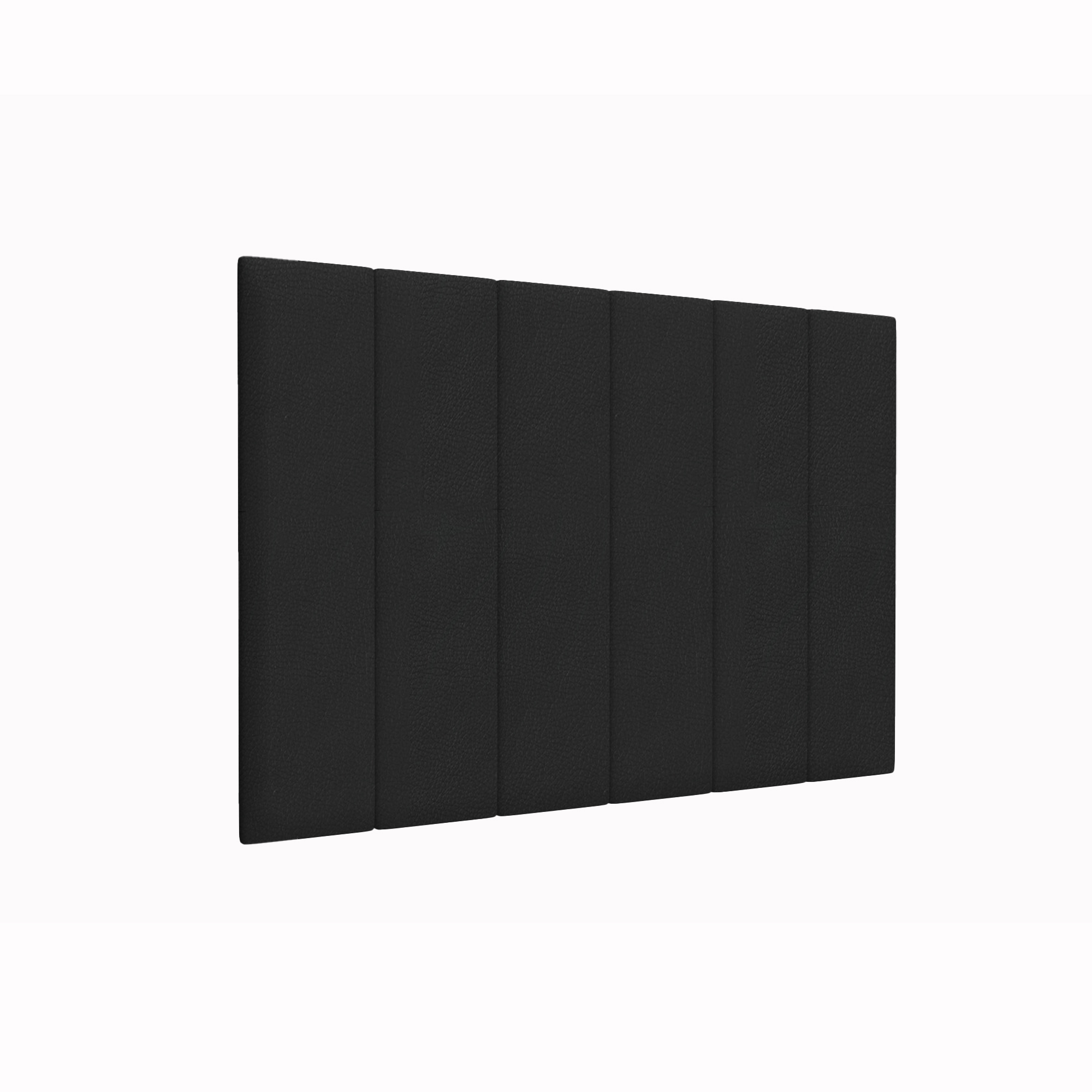 Мягкие стеновые панели Eco Leather Black 20х80 см 4 шт.
