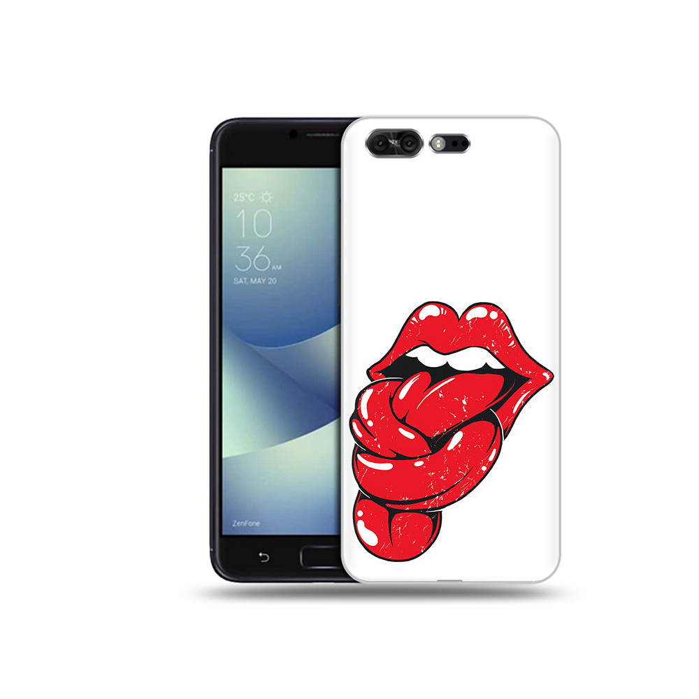 Чехол MyPads Tocco для Asus ZenFone 4 Pro (ZS551KL) яркие губы с языком