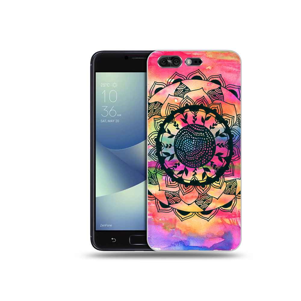 

Чехол MyPads Tocco для Asus ZenFone 4 Pro (ZS551KL) яркая абстракция круглый цветок, Прозрачный, Tocco