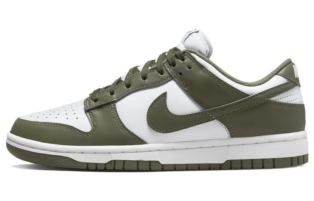 

Кеды унисекс Nike Dunk Low Medium Olive белые 37.5 EU, Белый, Dunk Low Medium Olive