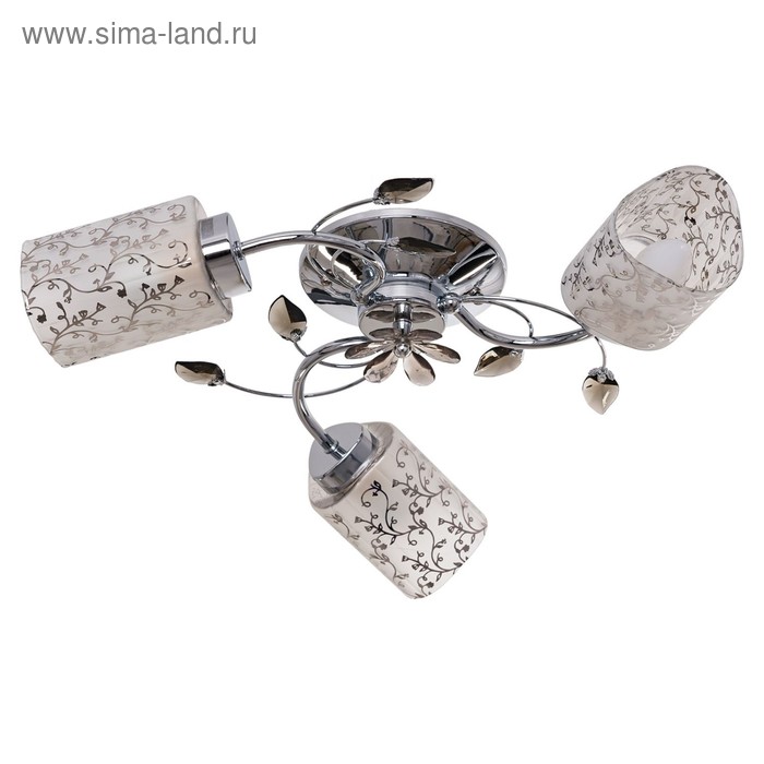 

Люстра 102954A/3 3хE27 40W хром/белый 46х46х12см