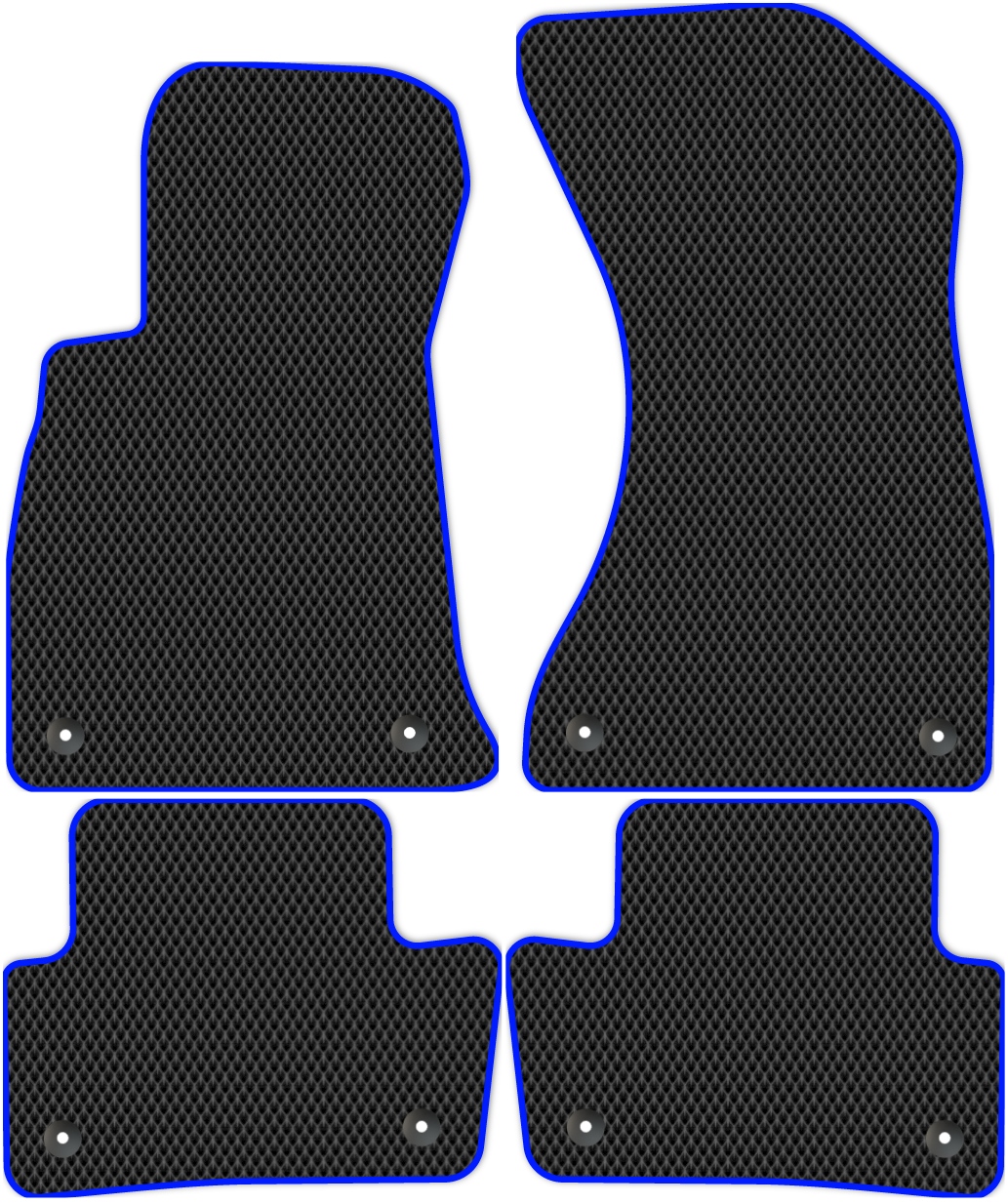 

Коврики ЭВА в салон для Audi A5 2 (F5A) 2016 - Н.В., 4 шт. черный, синий кант, 1248-S4Y-H
