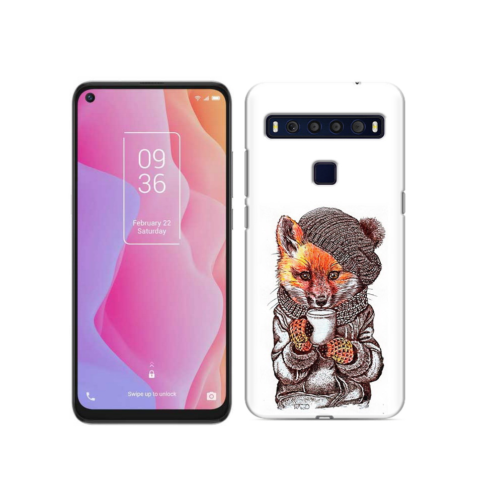

Чехол MyPads Tocco для TCL 10L лиса в шапке, Tocco