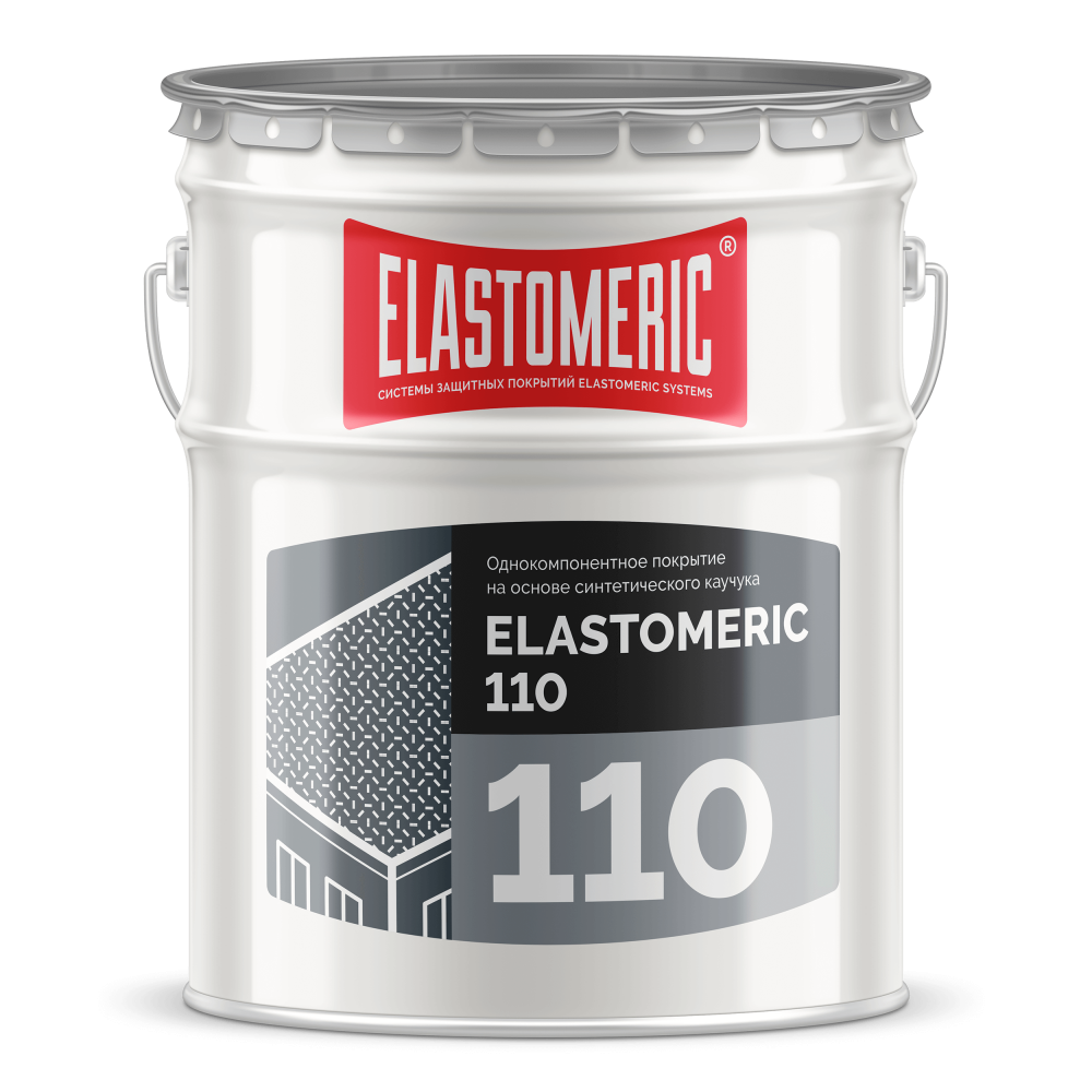 Жидкая резина для для гидроизоляции Elastomeric-110 цвет серый 20кг 14073₽