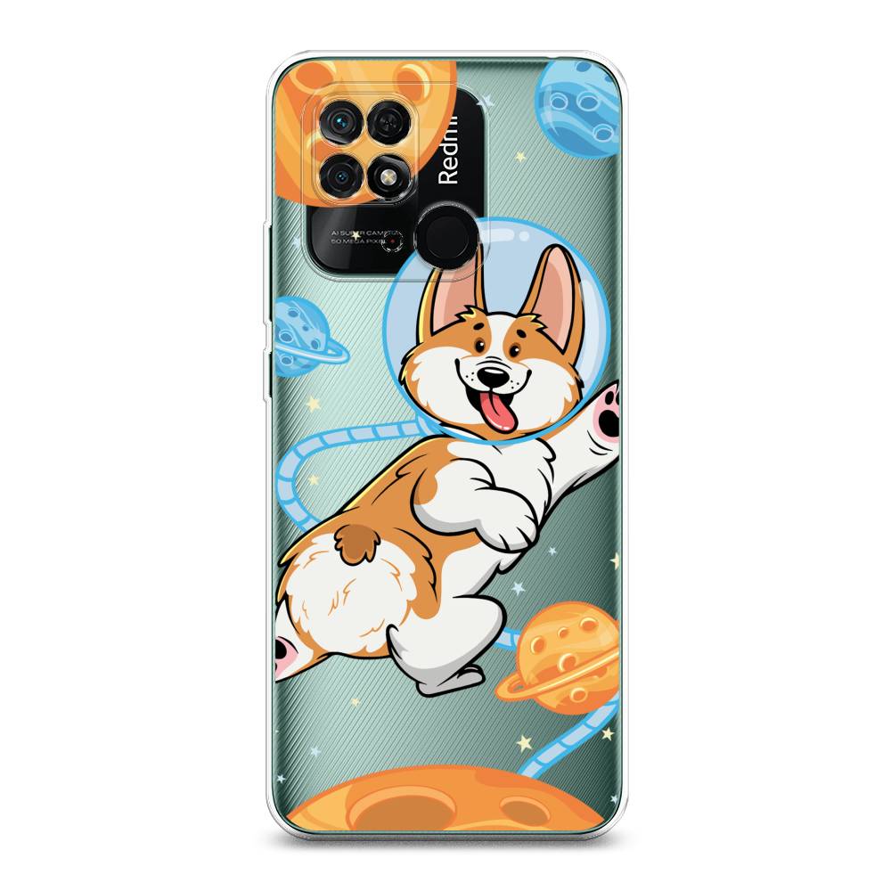 

Чехол на Xiaomi Redmi 10C "Корги-космонавт", Голубой;бежевый;белый, 313450-1