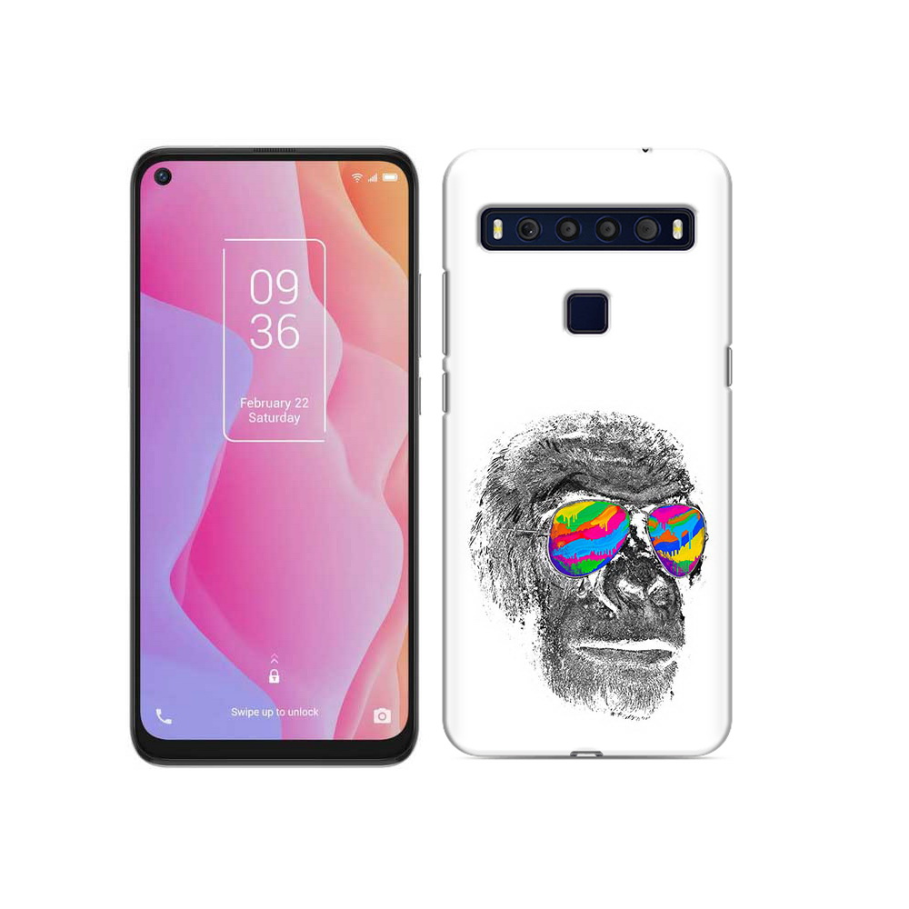 

Чехол MyPads Tocco для TCL 10L крутая обезьяна в очках, Прозрачный, Tocco
