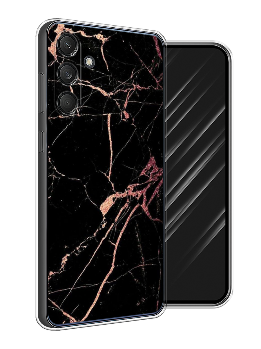 

Чехол Awog на Samsung Galaxy M55 "Мрамор розовое золото", Черный;розовый, 2109650-1