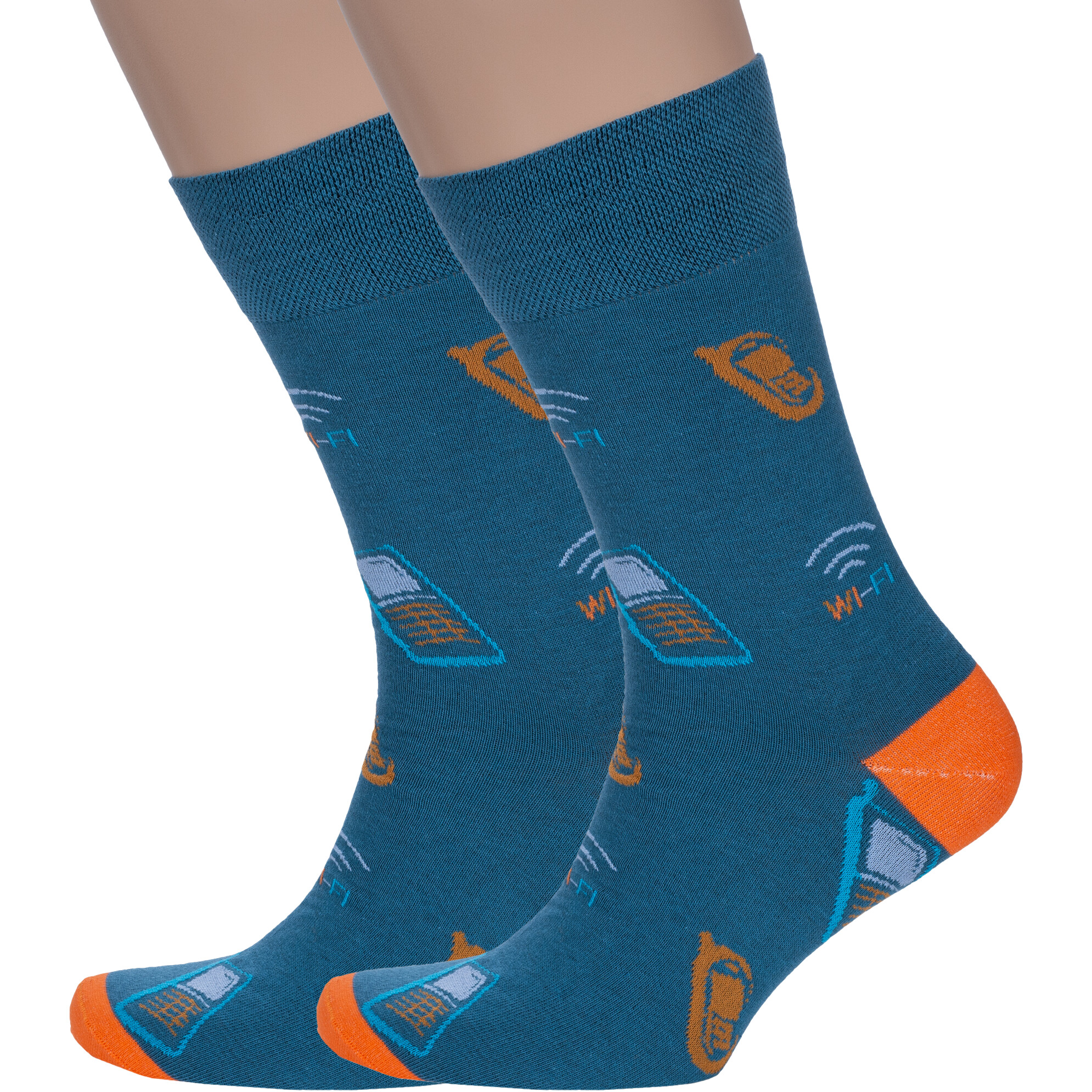 Комплект носков мужской MoscowSocksClub 2-nm-584 джинсовые, 27