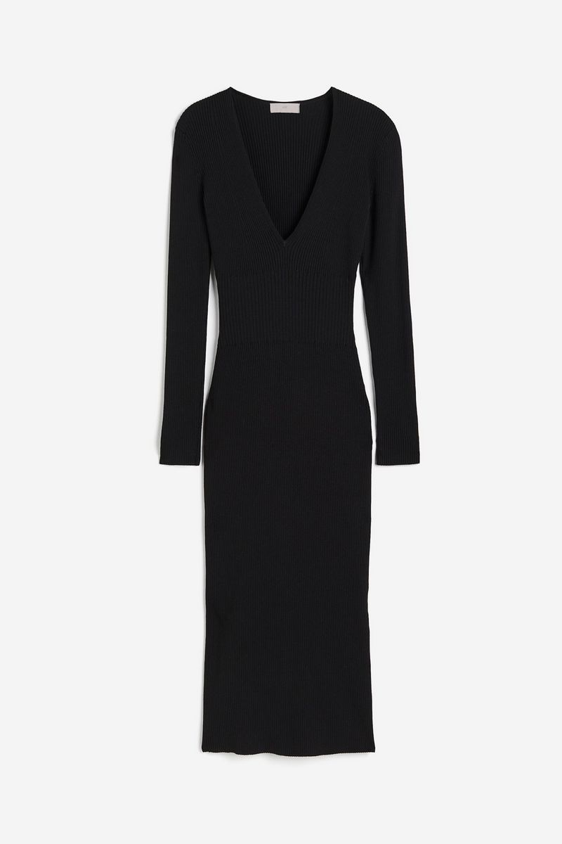

Платье женское H&M 1216339 черное L, Черный, 1216339