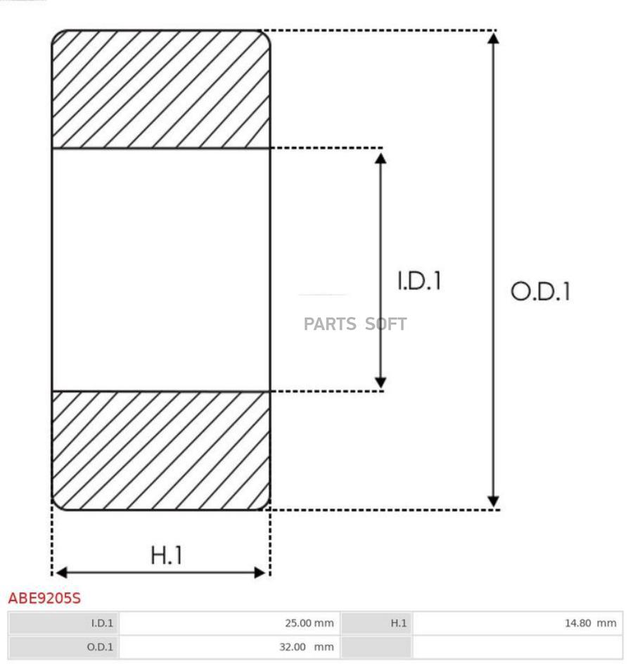 

Подшипник Стартера 1Шт AS ABE9205S