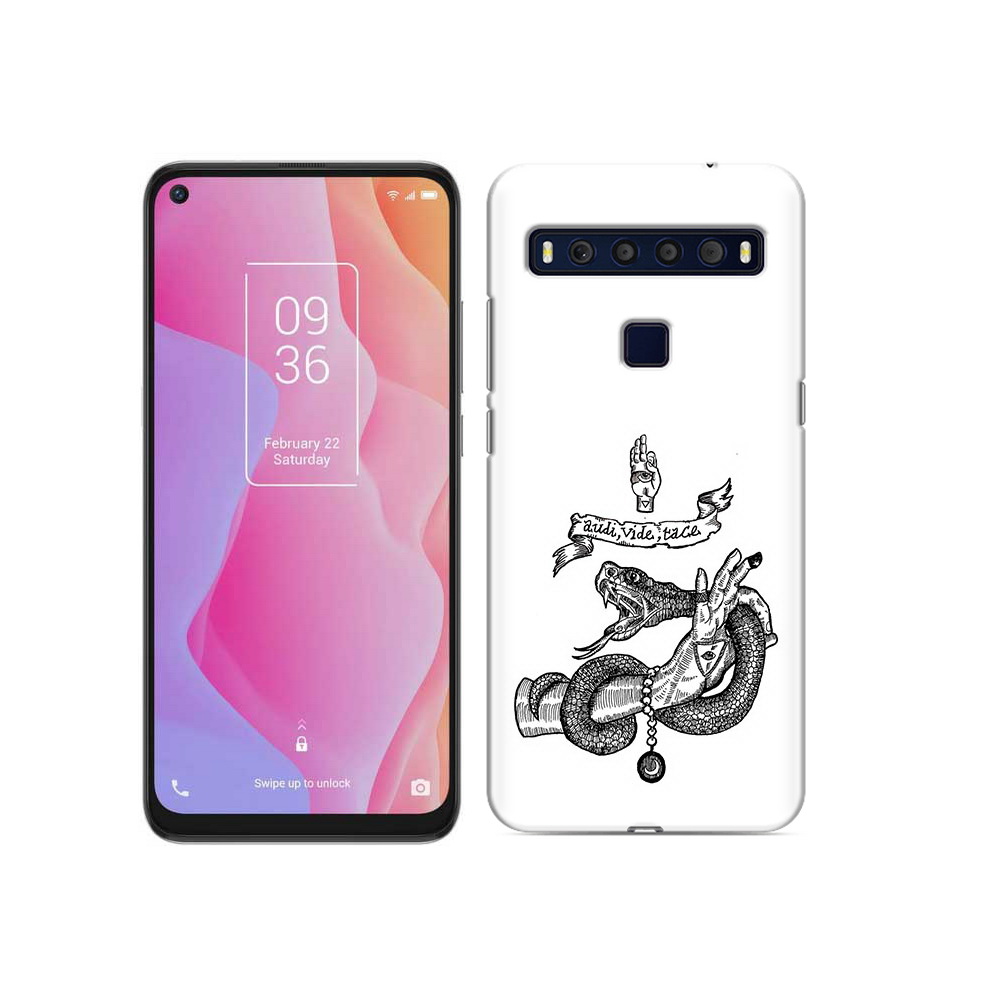 

Чехол MyPads Tocco для TCL 10L змея на руке рисунок, Прозрачный, Tocco