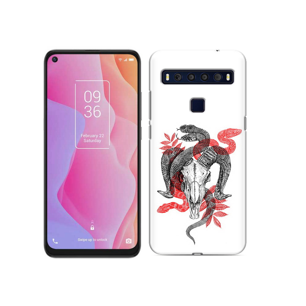 

Чехол MyPads Tocco для TCL 10L змея в черепе рисунок, Прозрачный, Tocco
