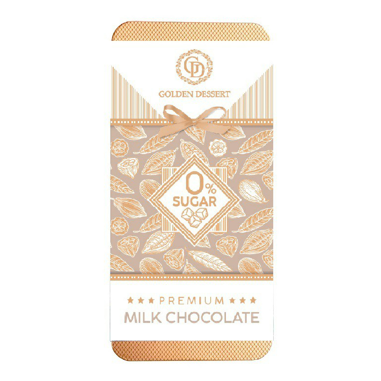 Шоколад Golden Dessert молочный без сахара 100 г
