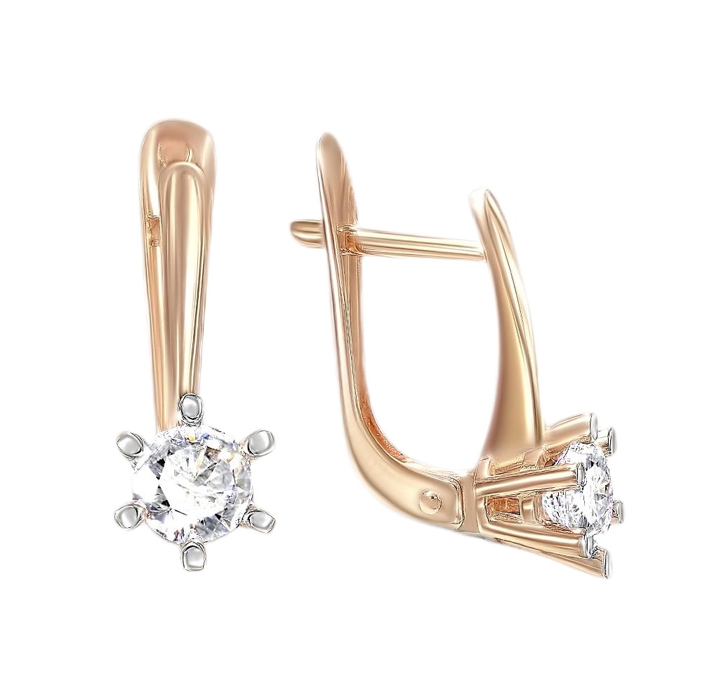 

Серьги из красного золота с swarovski NEWGOLD 107020292342krs, 107020292342krs