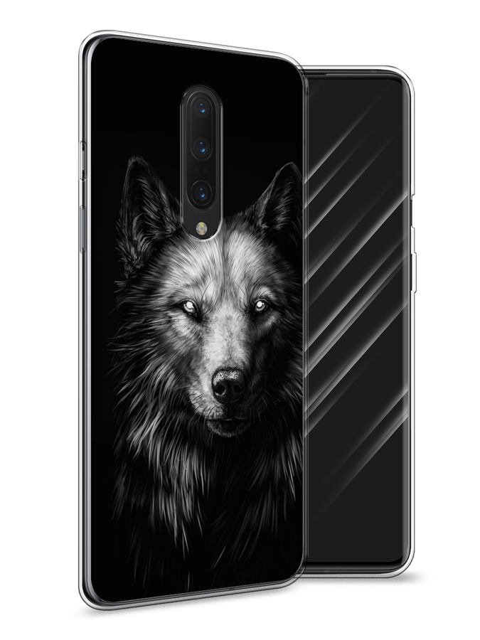 

Чехол Awog на OnePlus 8 / ВанПлас 8 "Волк черно белый", Серый;бежевый;белый, 151250-1