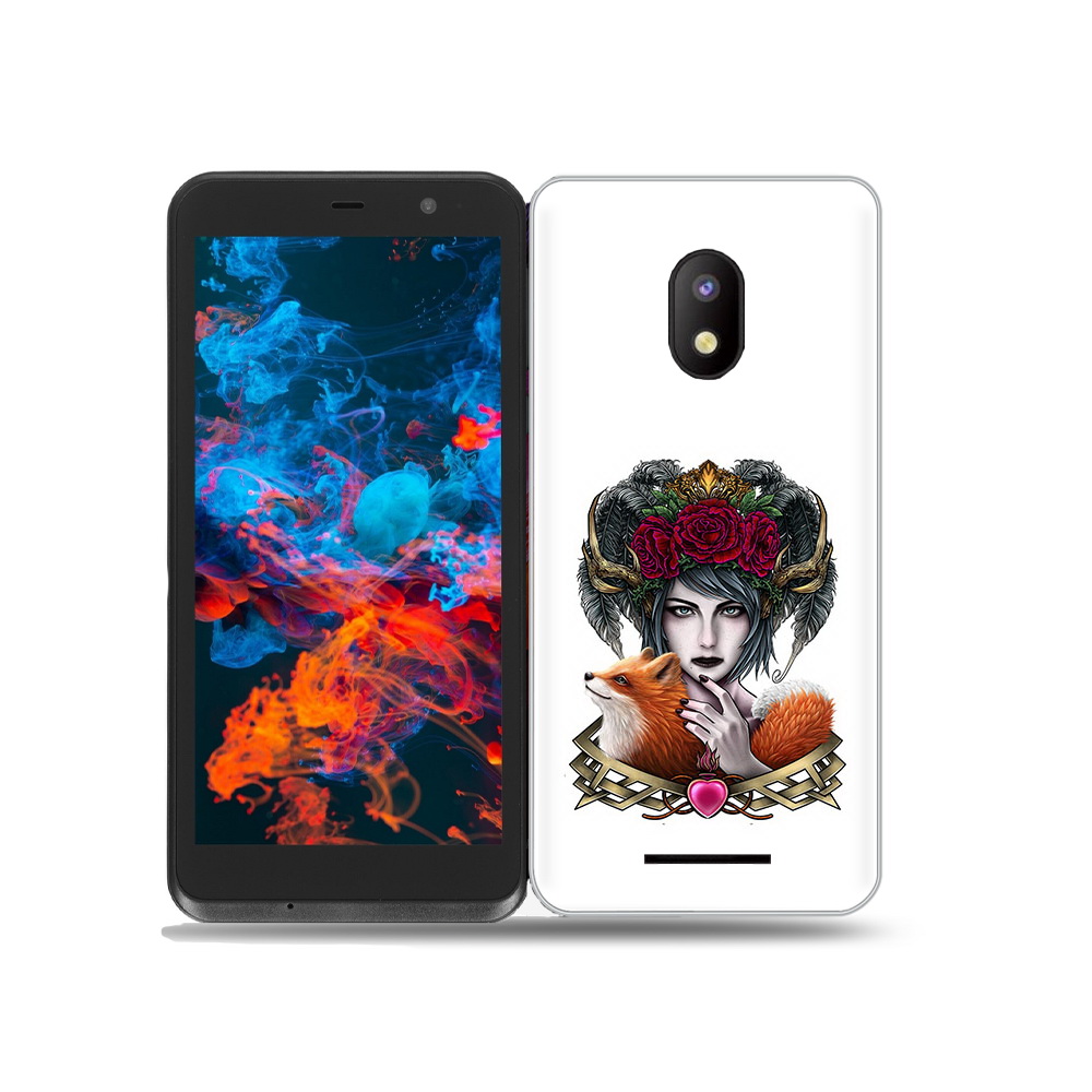

Чехол MyPads Tocco для BQ 5045L Wallet девушка с лисой, Прозрачный, Tocco