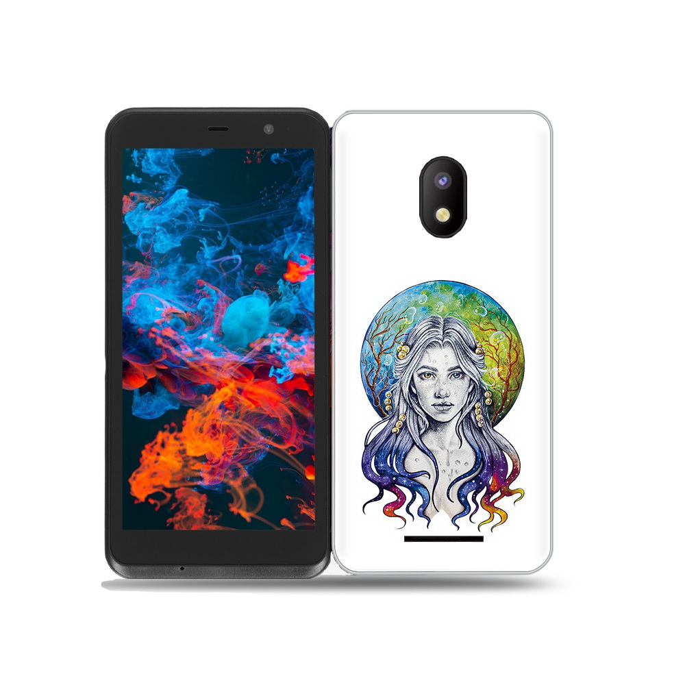 

Чехол MyPads Tocco для BQ 5045L Wallet девушка с красивыми волосами, Прозрачный, Tocco