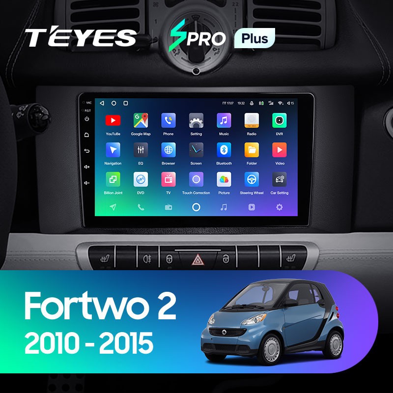 Штатная магнитола Teyes SPRO Plus 464 Mercedes Benz Smart Fortwo 2 2010-2015 3350000₽