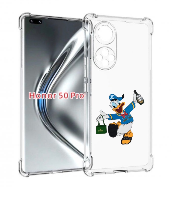 

Чехол бампер MyPads модный-дональд-дак для Honor 50 Pro/N, Прозрачный, Tocco
