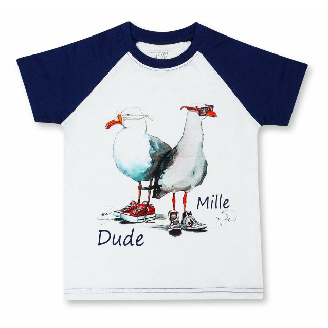 фото Футболка детская mille dude 4 цв. белый р. 92