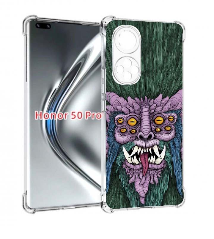 

Чехол бампер MyPads многоглазый черт для Honor 50 Pro/Nov, Прозрачный, Tocco