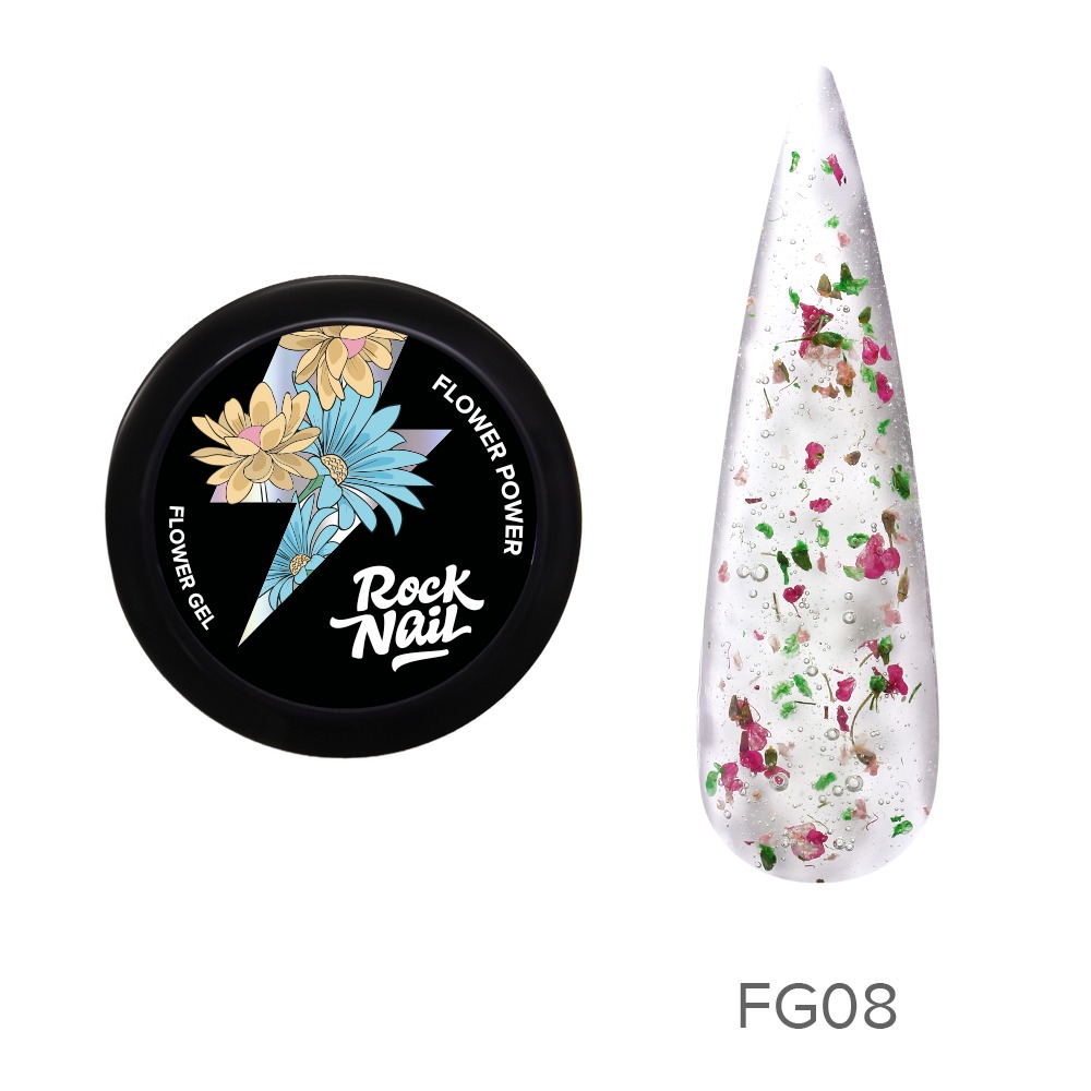 

Гель для наращивания RockNail Flower Power №08 Rock'n'Rose, 10 мл