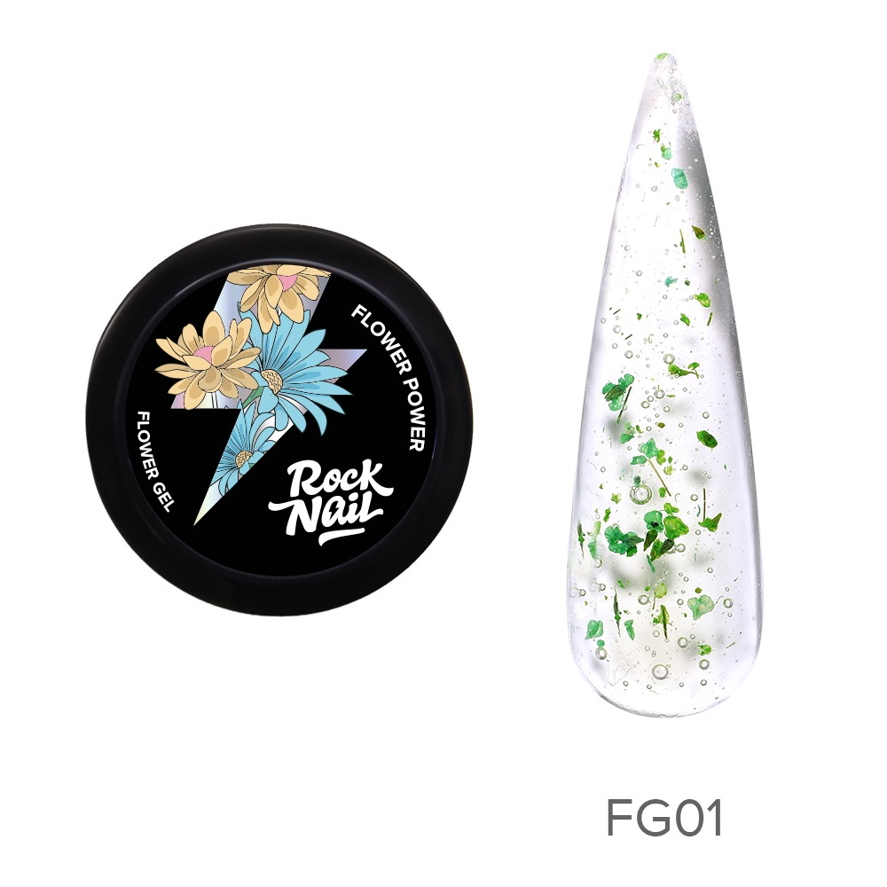 

Гель для наращивания RockNail Flower Power №01 Gardenia Gang, 10 мл