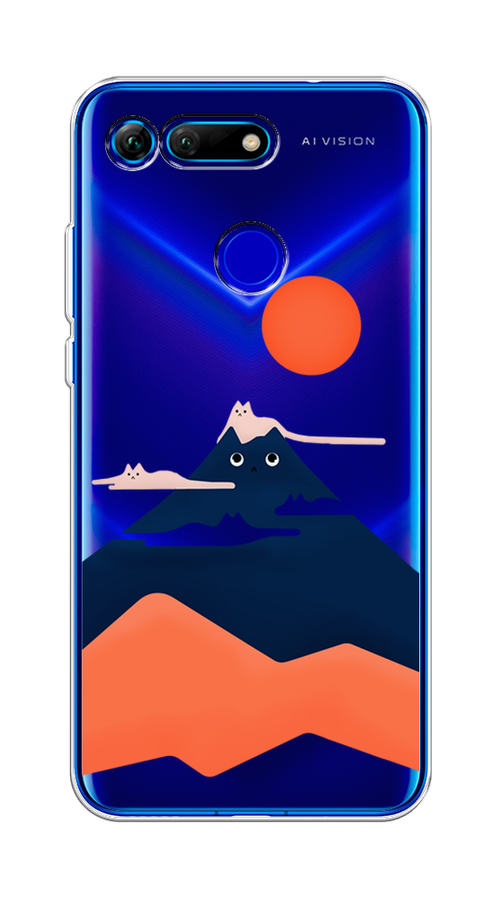 

Чехол на Honor V20 "Кот-гора", Черный;оранжевый, 67350-4
