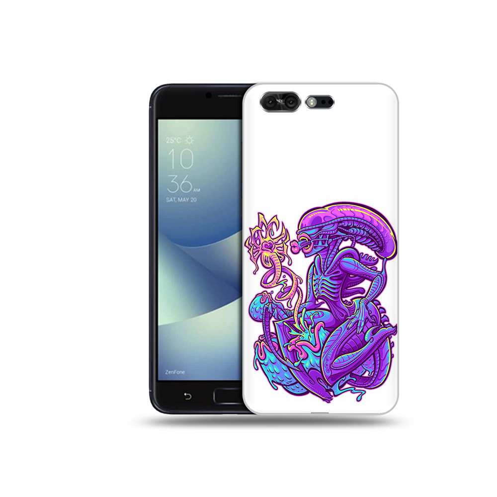 

Чехол MyPads Tocco для Asus ZenFone 4 Pro (ZS551KL) чужой фиолетовый цвет, Прозрачный, Tocco