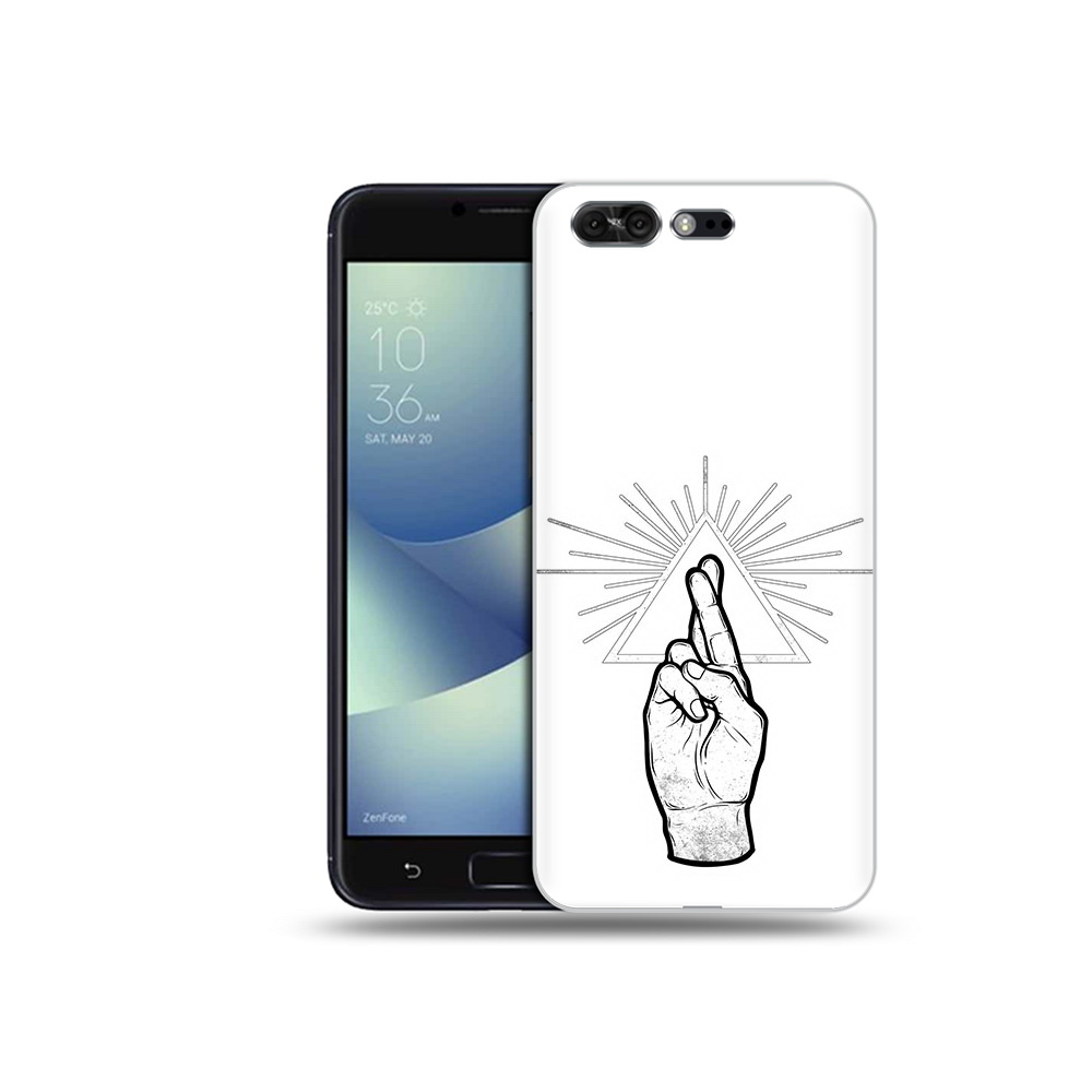 

Чехол MyPads Tocco для Asus ZenFone 4 Pro (ZS551KL) черно белая рука, Прозрачный, Tocco