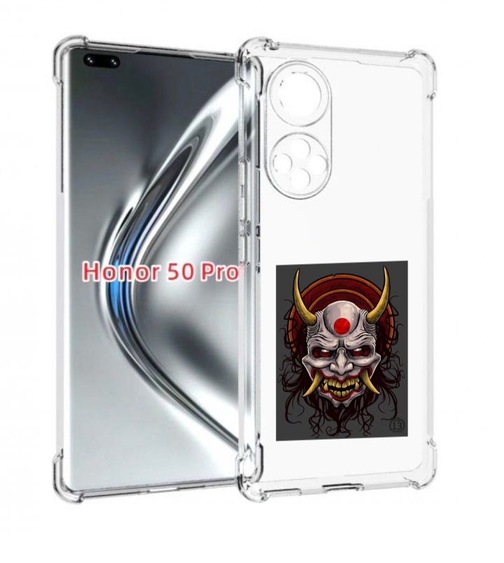 

Чехол бампер MyPads маска с клыками и рогами для Honor 50, Прозрачный, Tocco