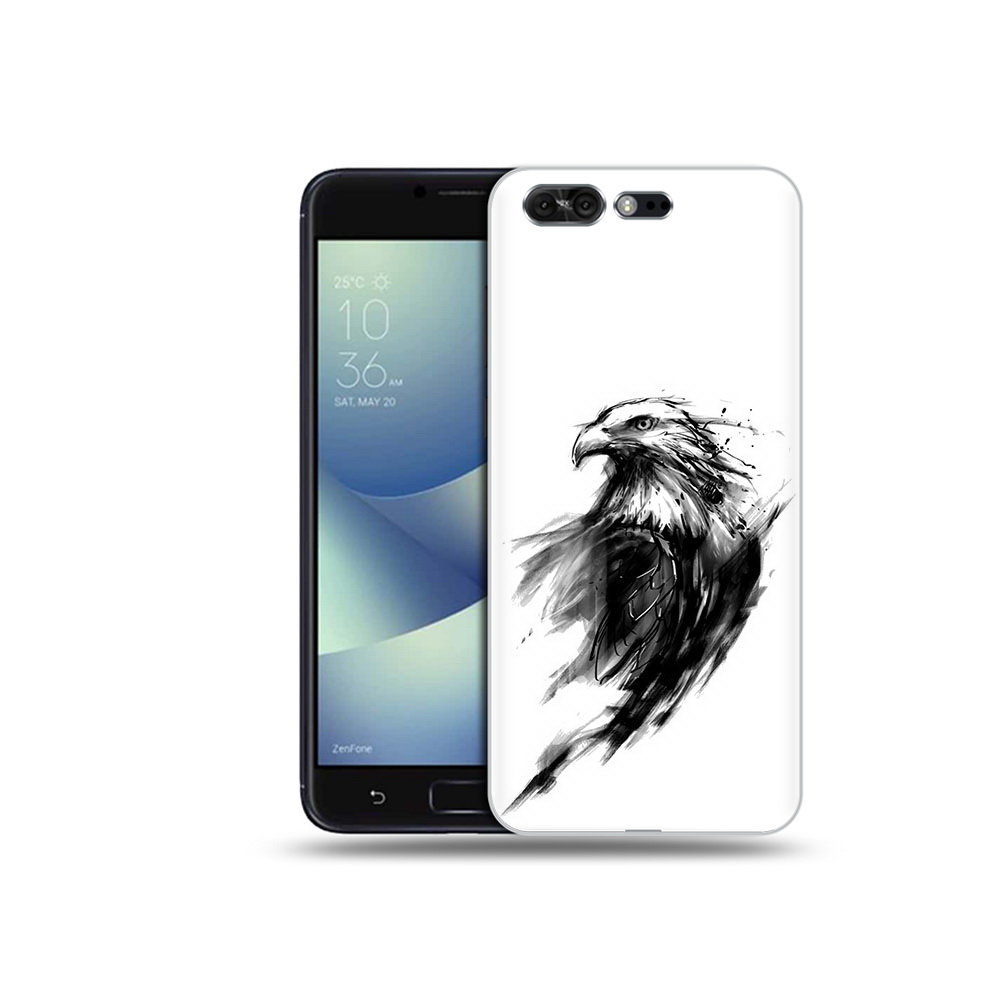 

Чехол MyPads Tocco для Asus ZenFone 4 Pro (ZS551KL) чб птица, Прозрачный, Tocco