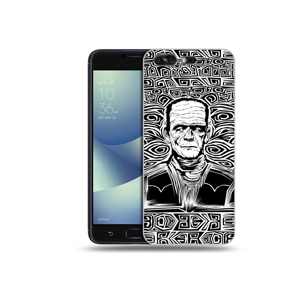 Чехол MyPads Tocco для Asus ZenFone 4 Pro (ZS551KL) франкенштейн черно белый