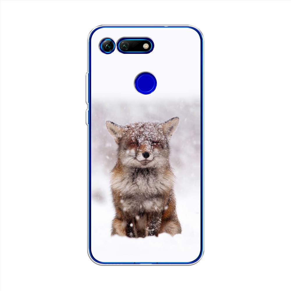 

Чехол на Honor V20 "Зимняя лиса", Белый;серый;коричневый, 67350-1