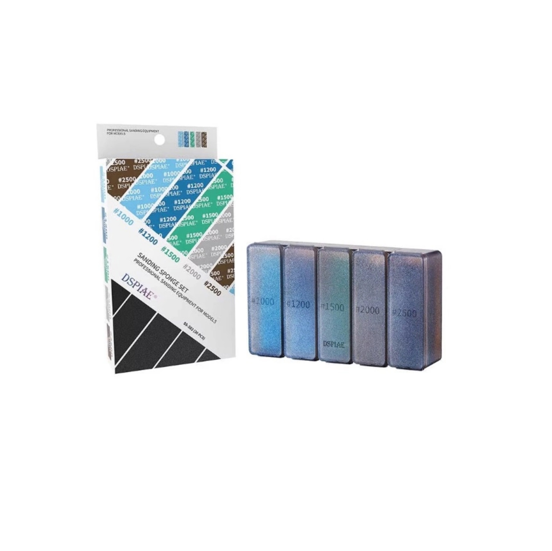 FS-S02 DSPIAE Набор гибкой наждачной бумаги #1000-2500 (5+30 шт.)