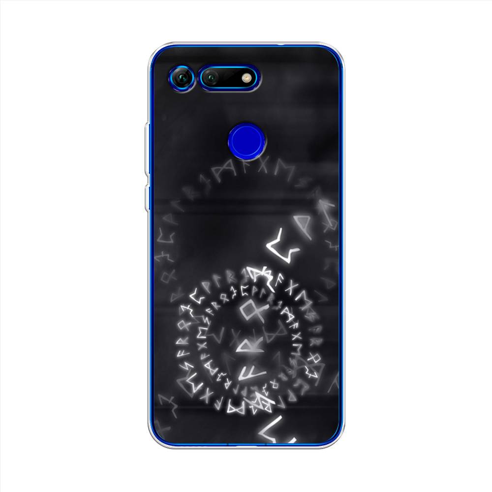 

Чехол на Honor V20 "Руны", Серый;черный, 67350-3