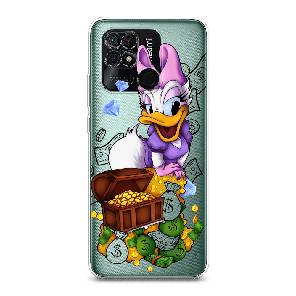 

Чехол на Xiaomi Redmi 10C "Rich Daisy Duck", Коричневый;белый;фиолетовый, 313450-6