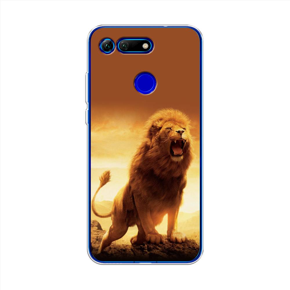 

Чехол на Honor V20 "Львиный рык", Коричневый;желтый;оранжевый, 67350-1