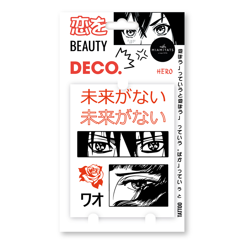 Татуировка для тела DECO. JAPANESE by Miami tattoos переводная Hero tattoos in japanese prints